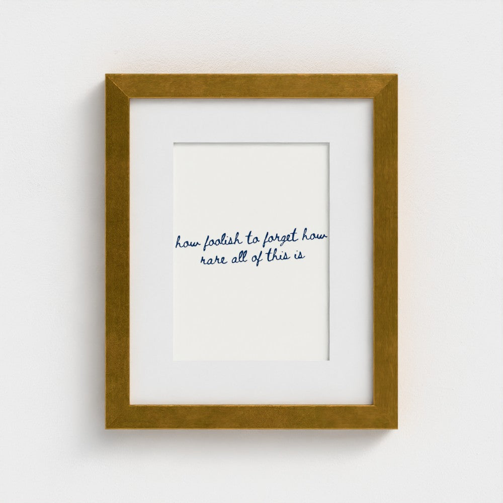 How Foolish To Forget