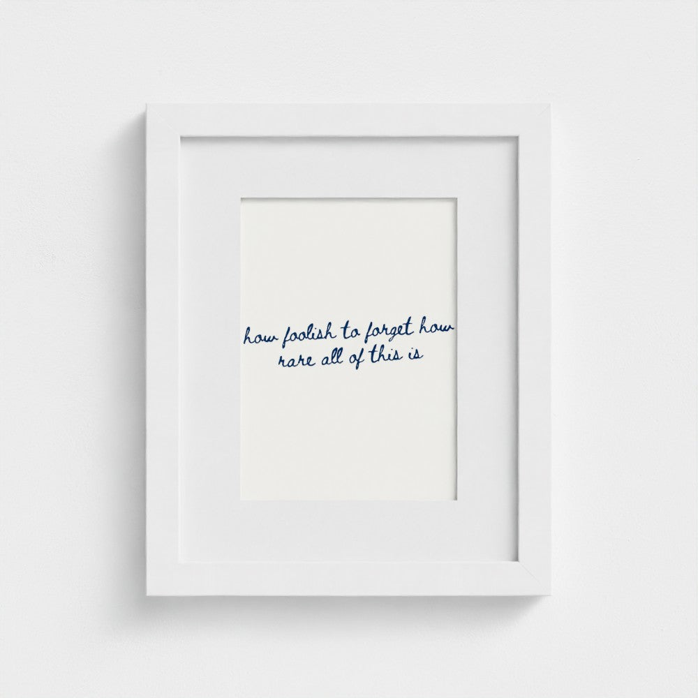How Foolish To Forget