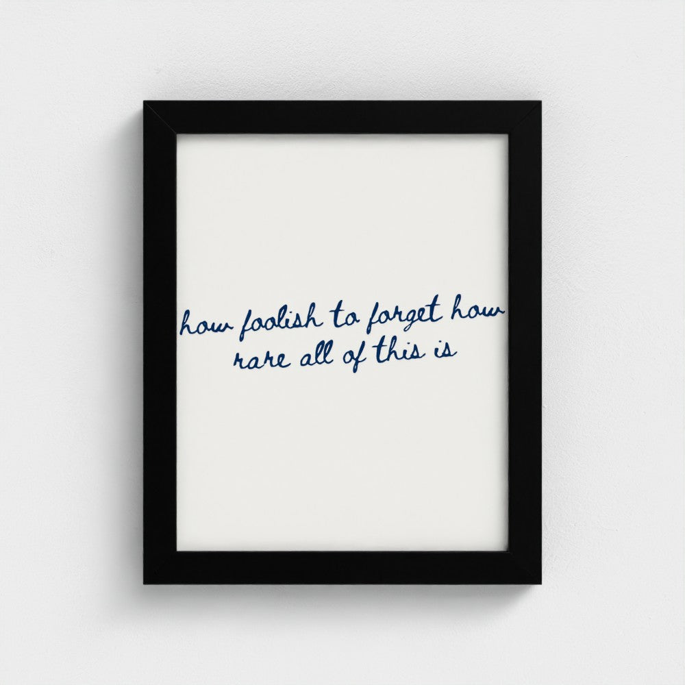 How Foolish To Forget