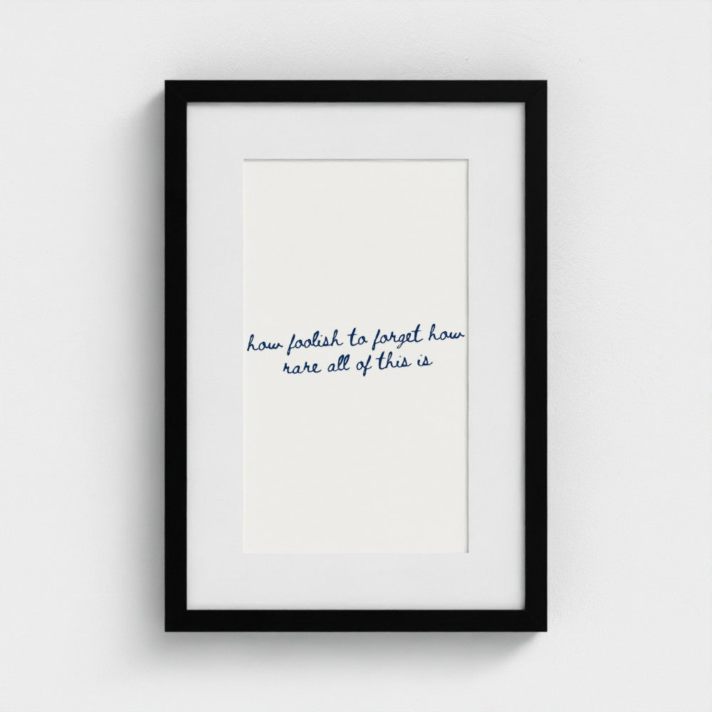 How Foolish To Forget