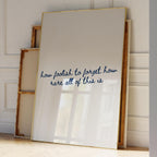How Foolish To Forget | Minimalist Inspirational Quote Wall Art | UNFRAMED