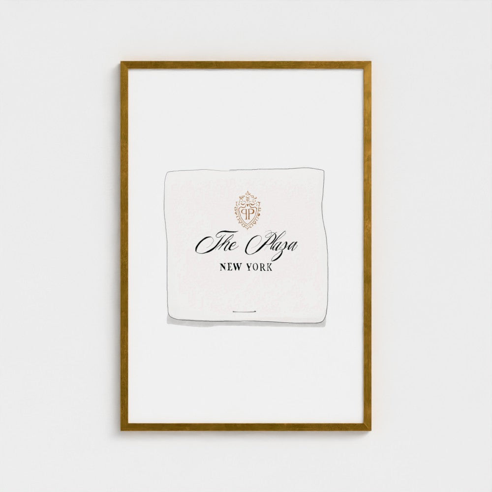 Matchbook Art The Plaza Hotel